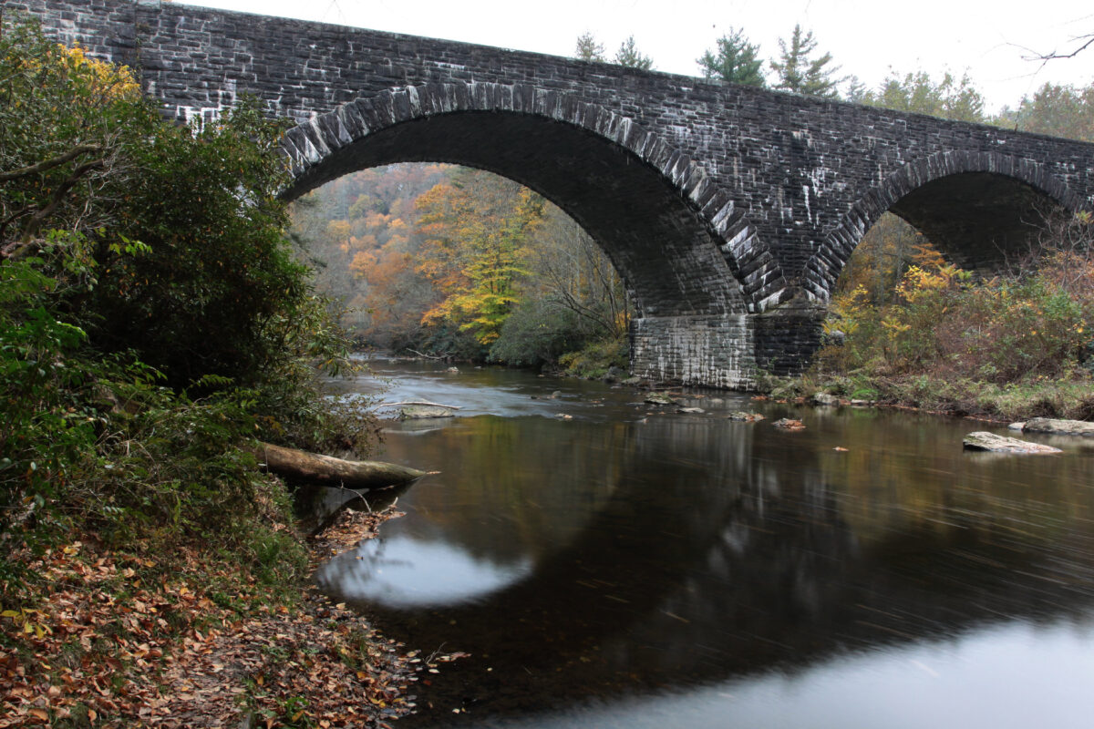 Bridge over the Linville River, Highlands Region, blue ridge parkway