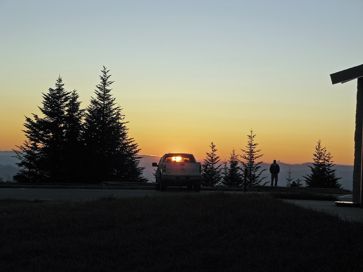 sunset at Waterrock Knob