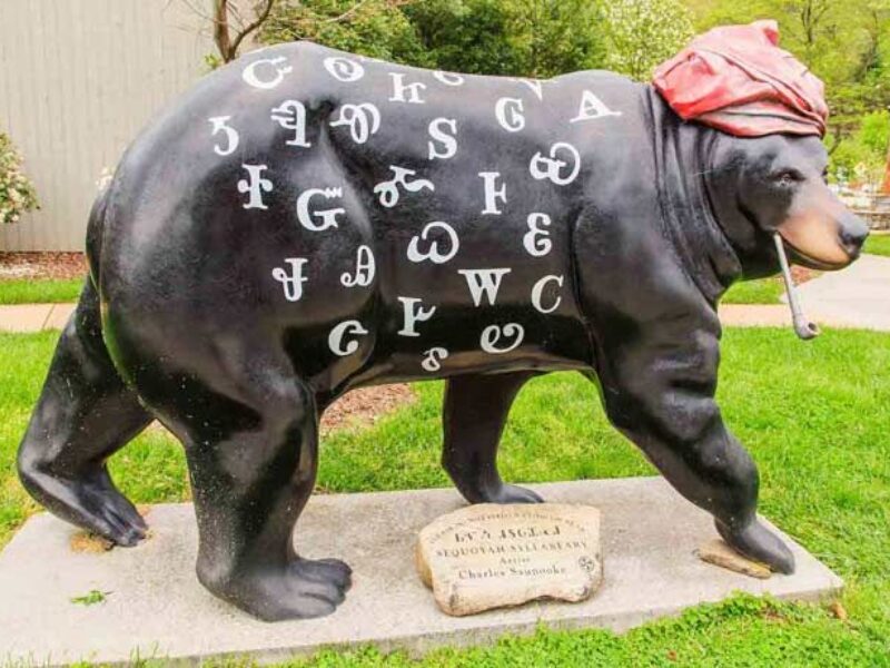 Sequoyah Bear honors the creator of the Cherokee syllabary