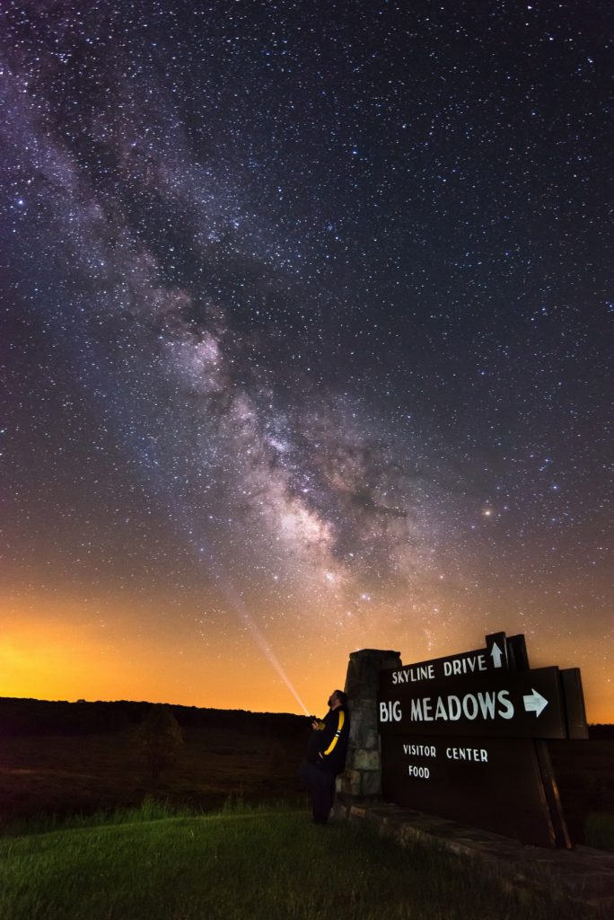 Watching the stars at Big Meadows in Shenandoah National Park.