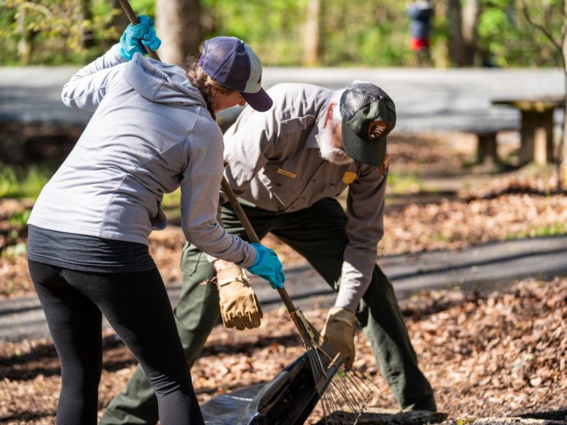 Parkway Volunteers work at Julian Price