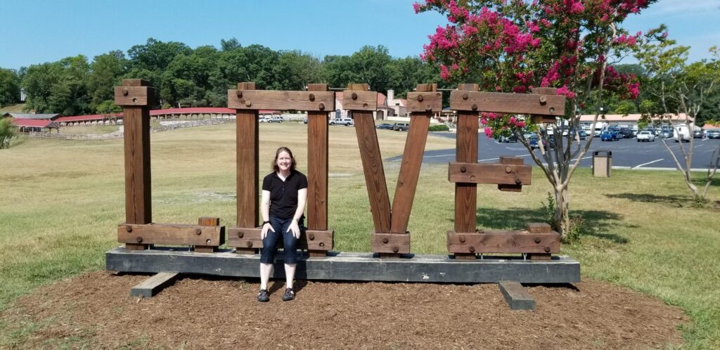 Luray Caverns' LOVEwork is made of wooden beams.