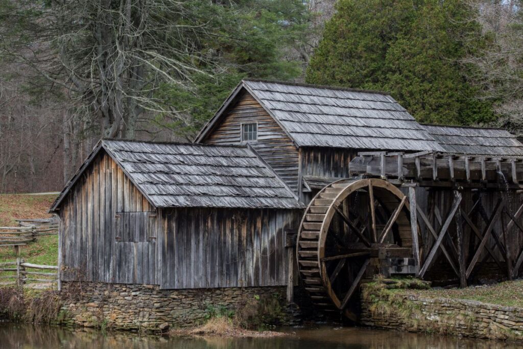Iconic Mabry Mill is located at Parkway Milepost 176.1.