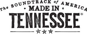 Tennessee tourism logo that reads "The Soundtrack of America: Made in Tennessee"